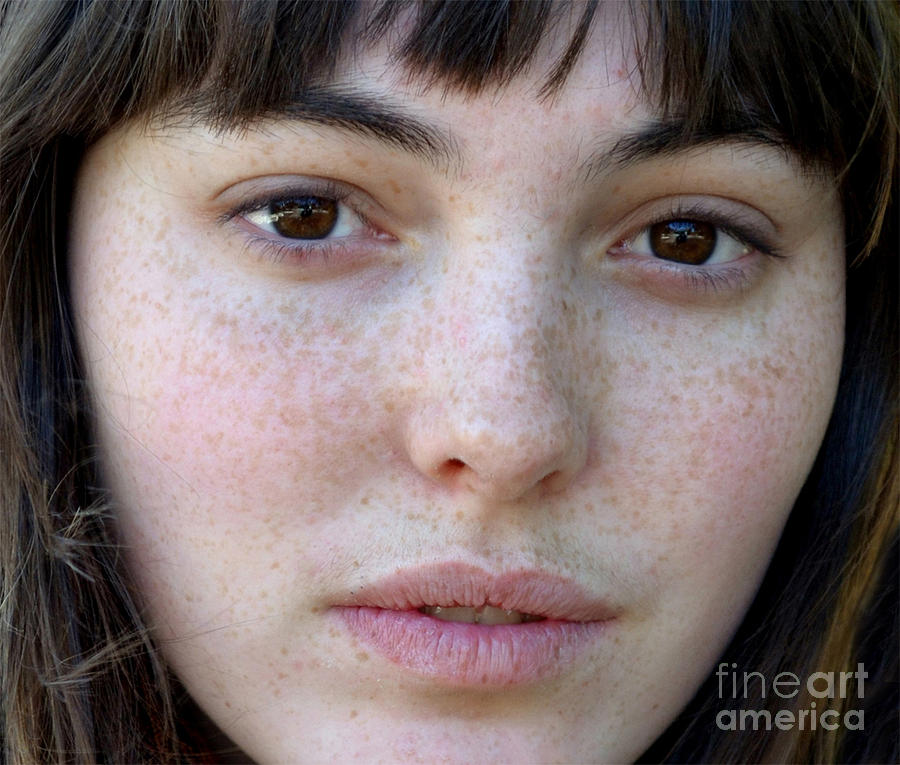 Freckle Faced Beauty Model Closeup Ii Photograph By Jim Fitzpatrick 3010