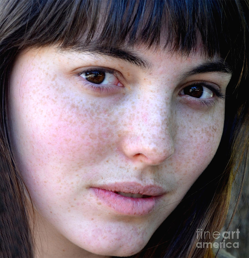 Freckle Faced Beauty Model Closeup Iii Photograph By Jim Fitzpatrick
