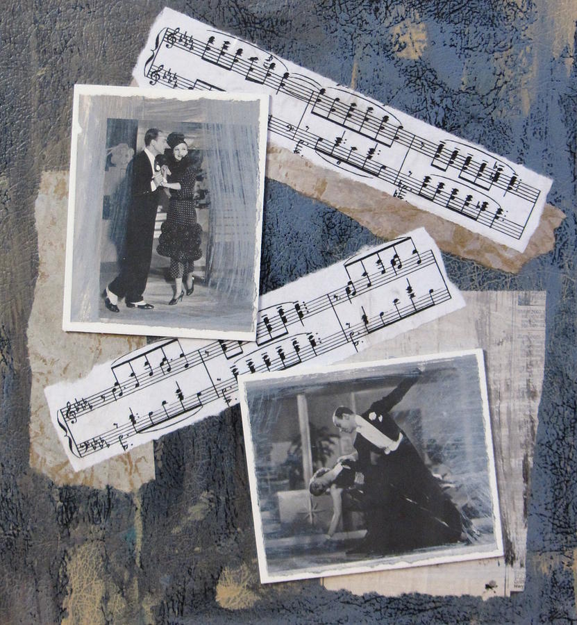 Fred Astaire Mixed Media - Fred and Ginger Collage by Anita Burgermeister