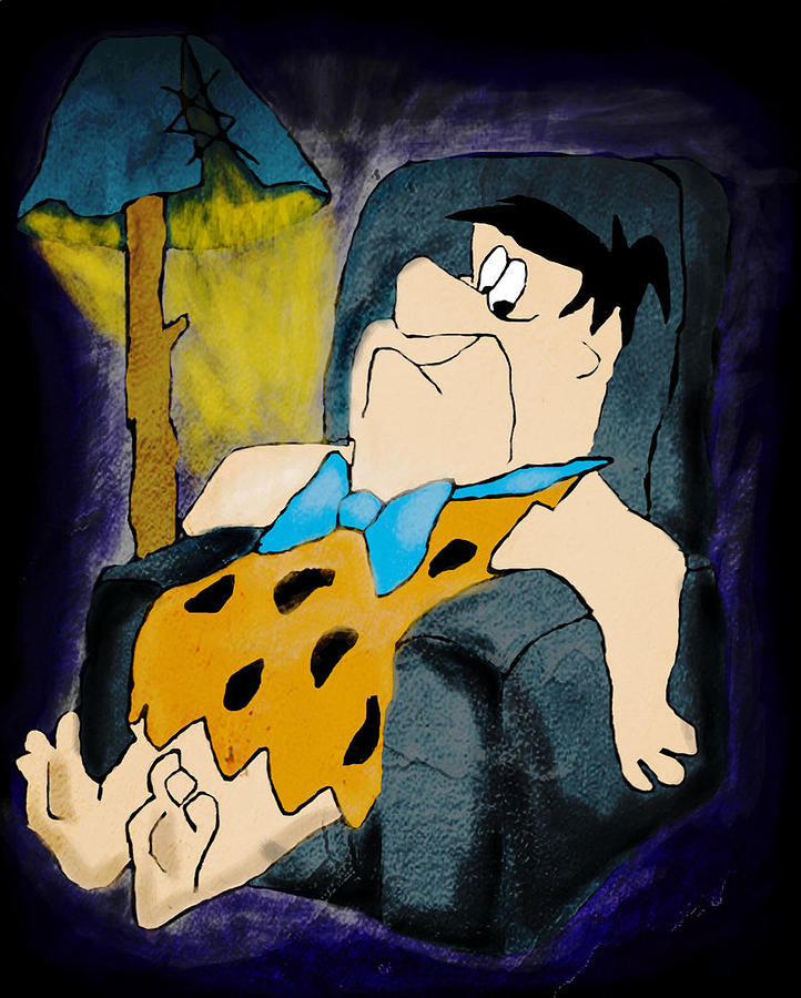 Cartoon Painting - Fred Flintstones by Allyana Bermejo