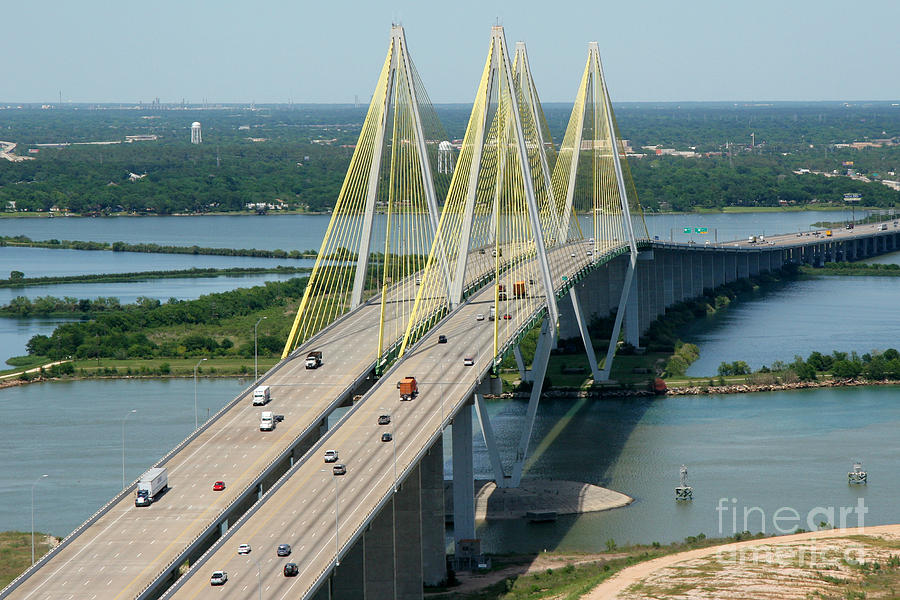 Houston Photograph - Fred Hartman Bridge Houston by Bill Cobb