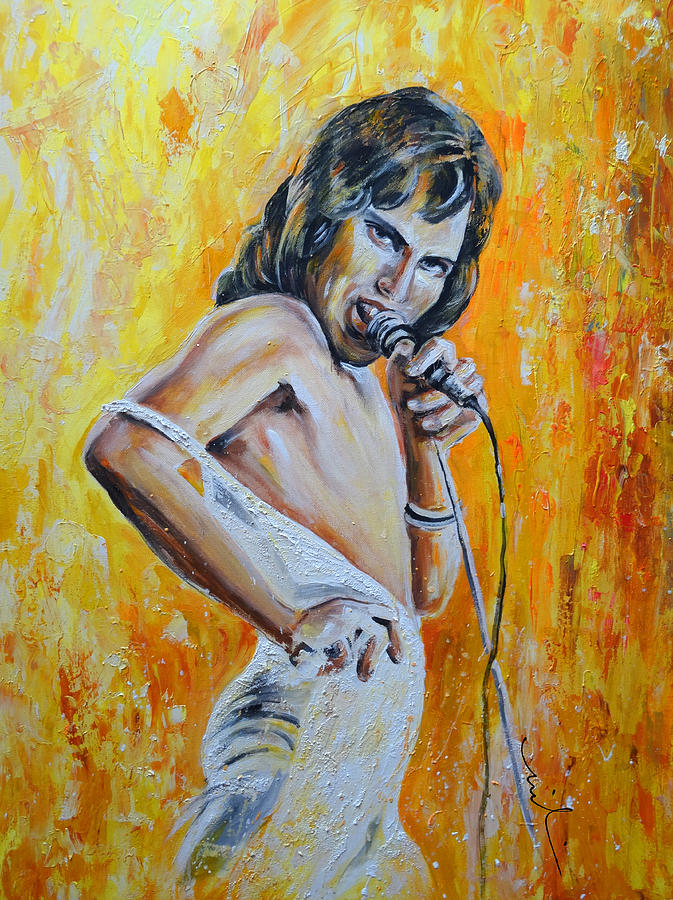 Freddie Mercury 01 Painting by Miki De Goodaboom