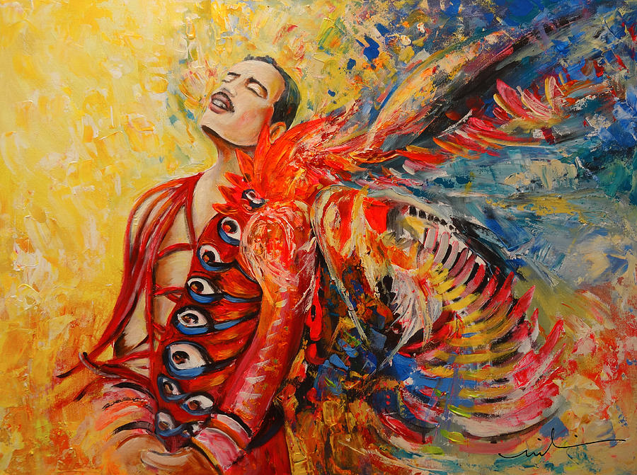 Freddie Mercury 02 Painting by Miki De Goodaboom