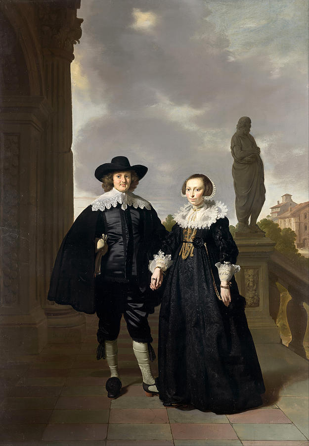 Frederick van Velthuysen and his wife Josina Painting by Thomas de Keyser