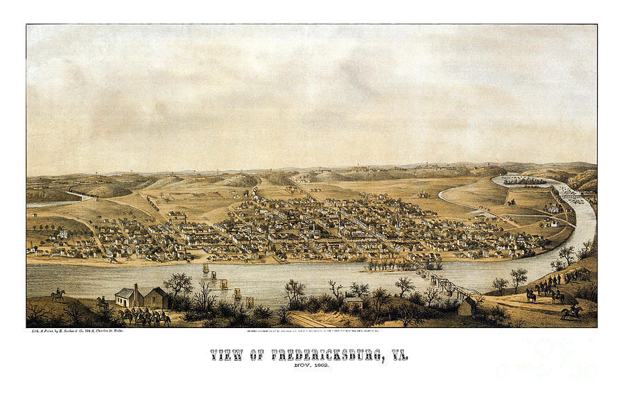 Fredericksburg - Virginia - 1862 Painting by Pablo Romero - Fine Art ...