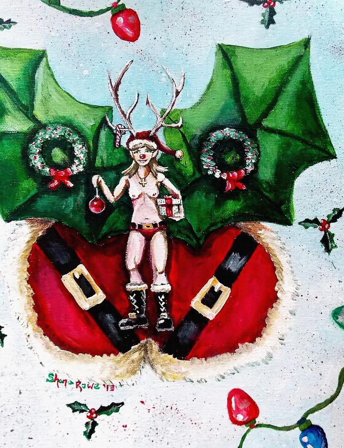 Christmas Painting - Free as Christmas Spirit by Shana Rowe Jackson
