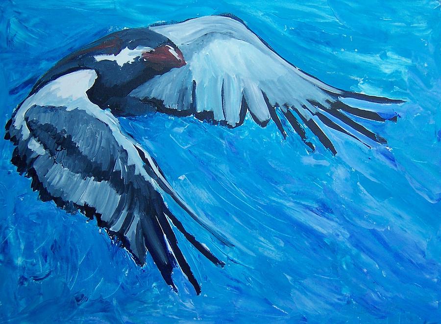 Bird Painting - Free Bird by Krista Ouellette