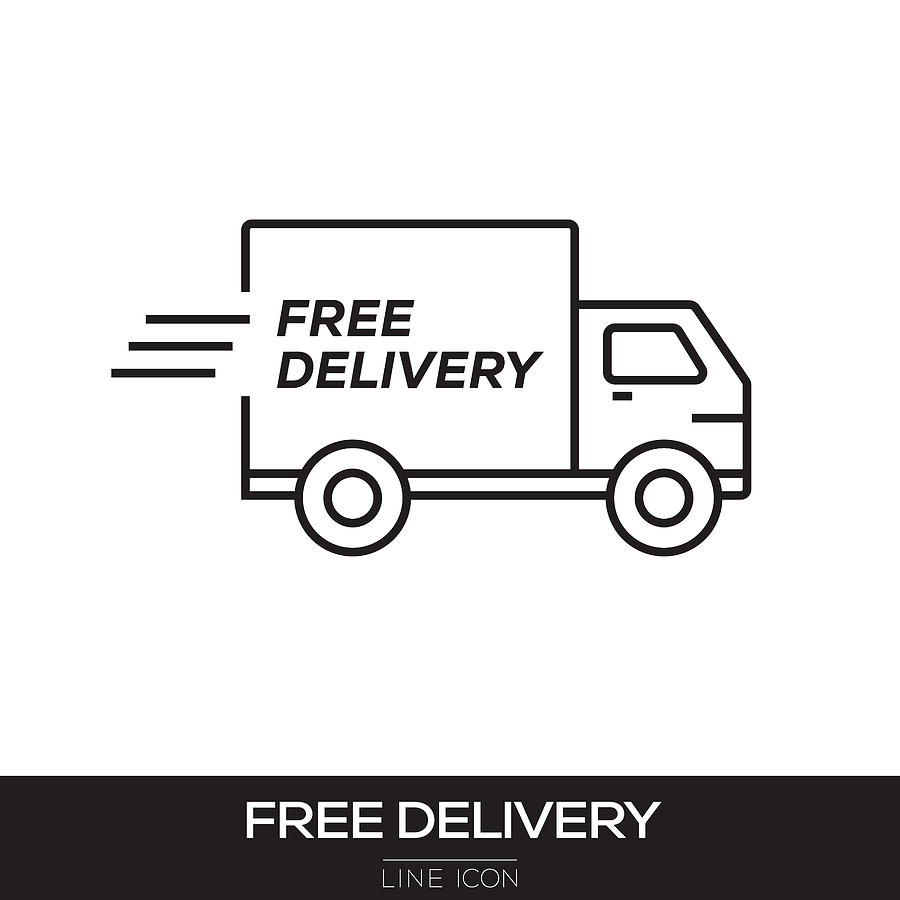 Free Delivery Line Icon Drawing by Cnythzl
