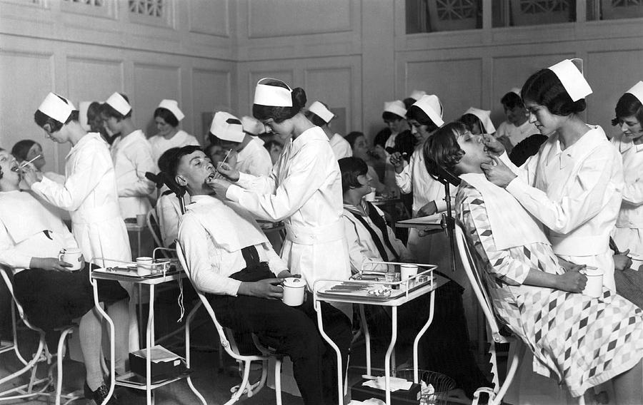 Free Dental Help For Children Photograph by Underwood Archives