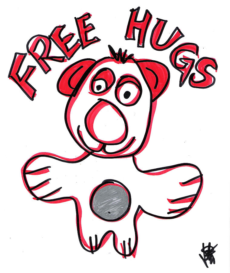 Free Hugs Bear Drawing