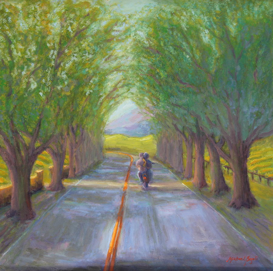 Wine Country Painting - Free Riders by Michael Besoli