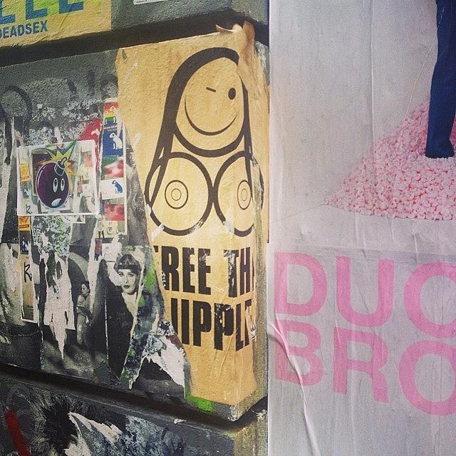 Wheatpaste Photograph - Free The Nipple! #streetart #urbanart by Seen On The Streets Of Nyc