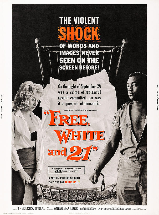 Free, White And 21, Us Poster Art, 1963 Photograph by Everett