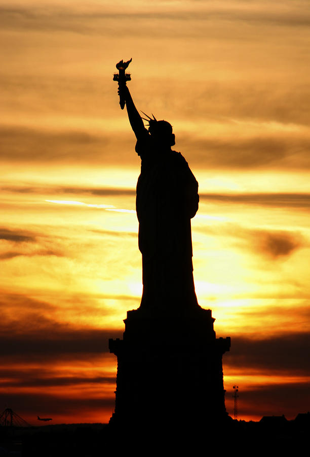 Statue of Liberty Silhouette Photograph by Bob Slitzan