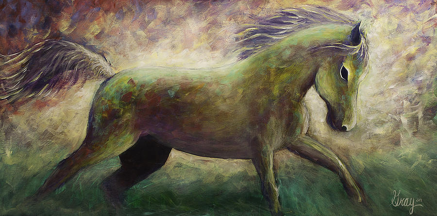 Freedom Horse Art  Painting by Gray  Artus