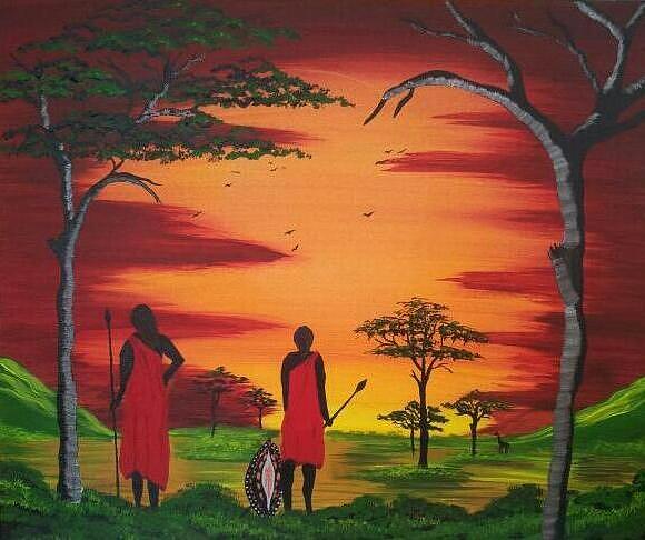 Freedom Of Masai Painting by Paula Marley