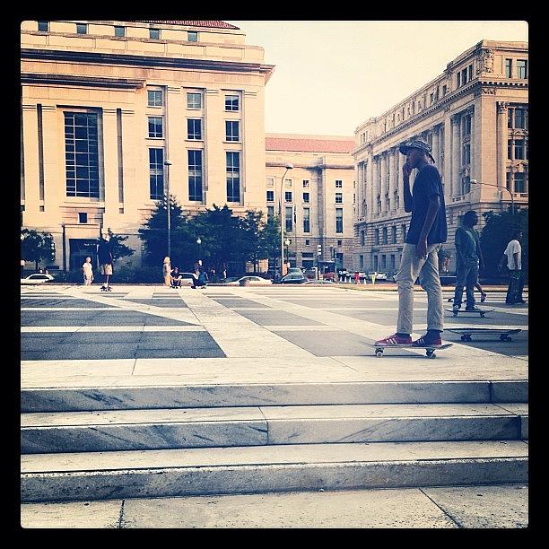 Sports Photograph - Freedom Plaza Washington D.c by Foto Funnel