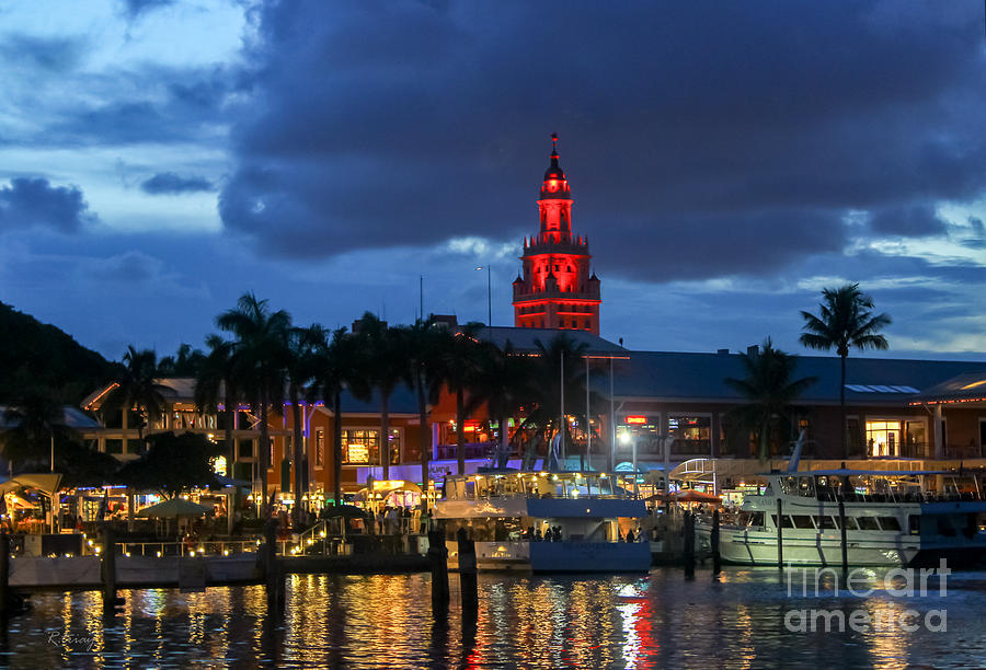 Freedom Tower and Bayside Miami Photograph by Rene Triay FineArt Photos