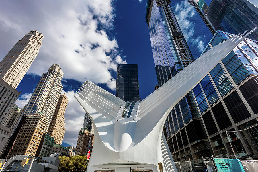 Architecture Photograph - Freedom Tower And Oculos - Seen by Panoramic Images