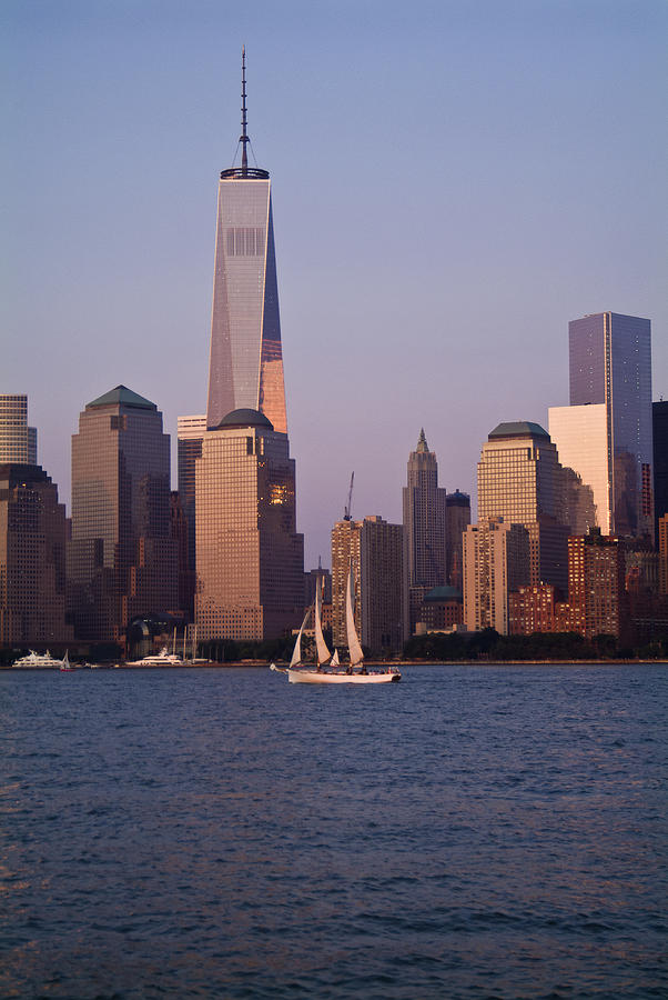 Sailing Past 1 World Trade Center Photograph by Michael Dorn