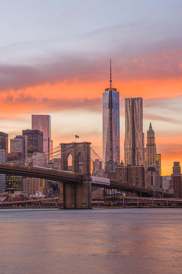 Brooklyn Bridge Photograph - Freedom Tower by Mark Rogers