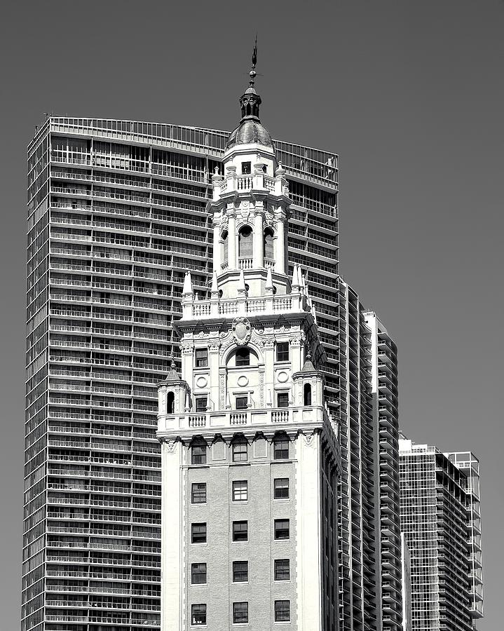 Freedom Tower Miami, FL BW Photograph by Rudy Umans
