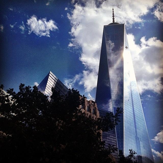 New York City Photograph - Freedom Tower Clouds by Akiba Saeedi
