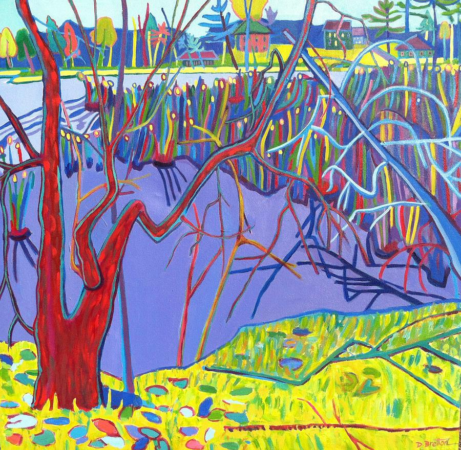 Freeman Lake Marsh Painting by Debra Bretton Robinson
