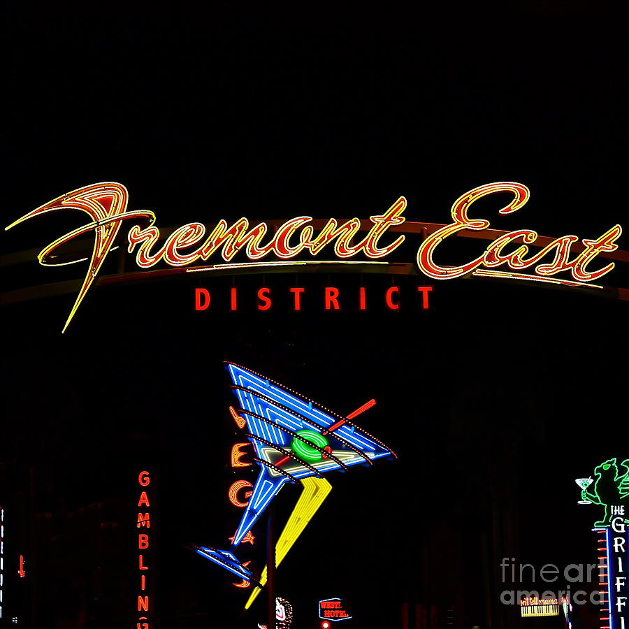 Freemont East Las Vegas Photograph by Linda Bianic