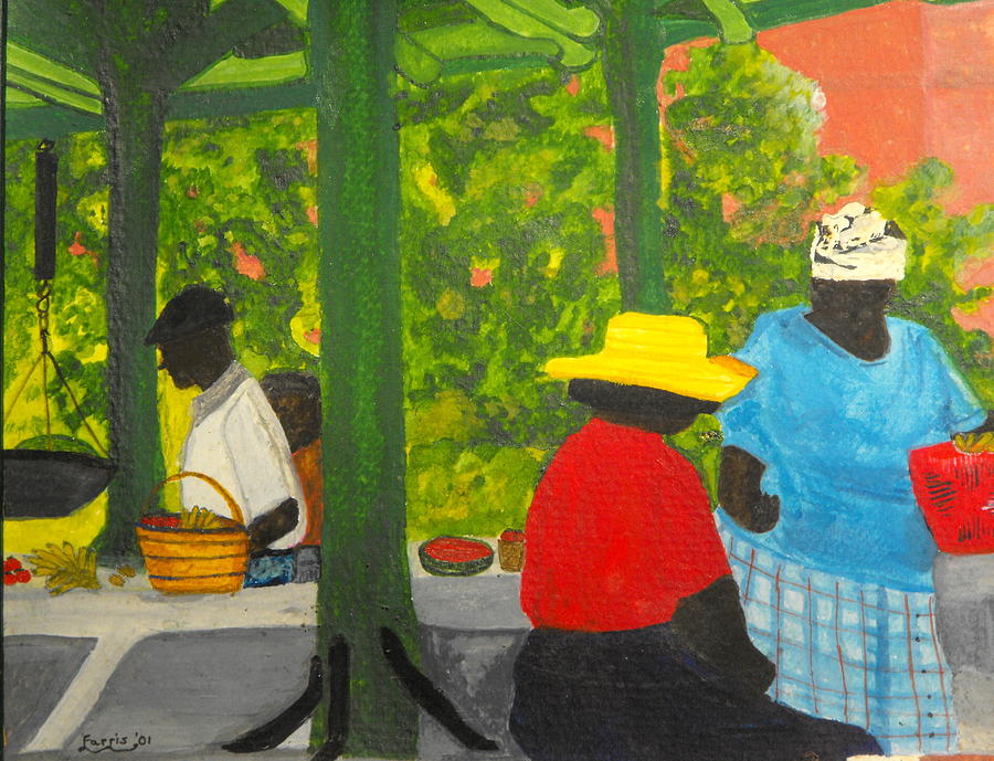 Freeport Market Painting by Larry Farris