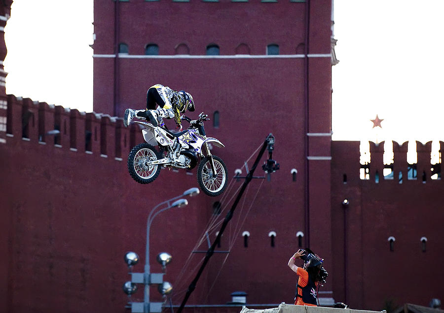 Freestyle Motocross red Bull Photograph by Gouzel -