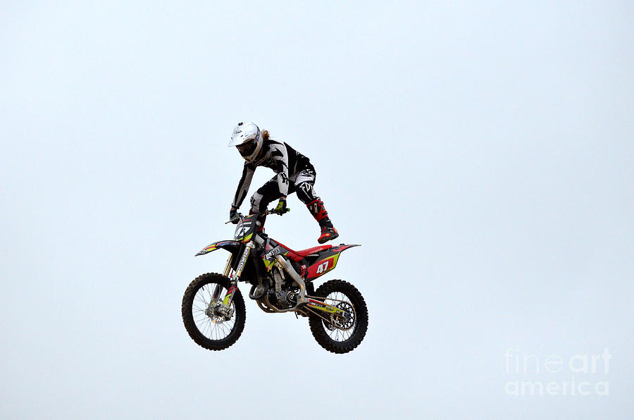 Freestyle Motocross Stunts Photograph by DejaVu Designs