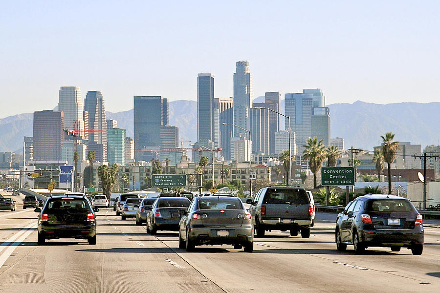 Freeway Through South Los Angeles Photograph by Karol Franks