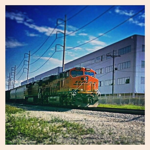Industrial Photograph - Freight Train, #nola by Glen Abbott