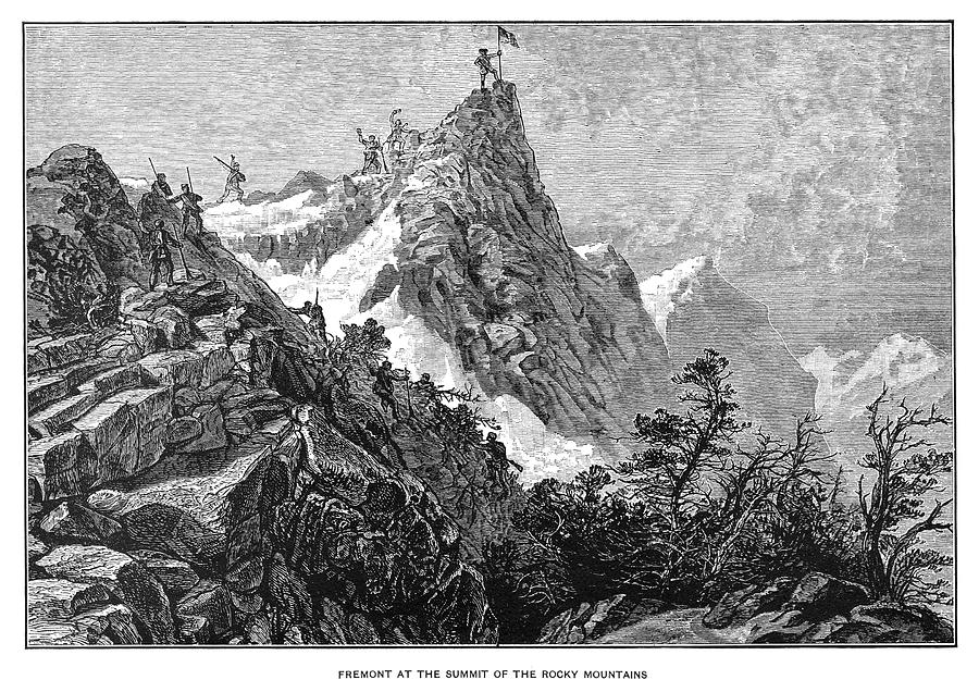 Fremont Peak, 1842 Drawing by Granger