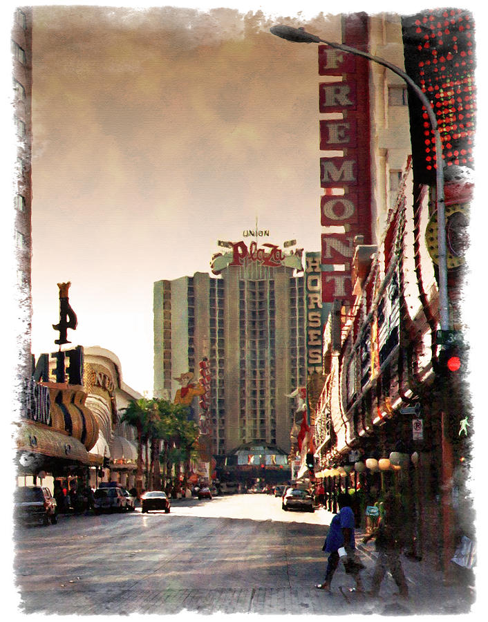 Claude Monet Photograph - Fremont Street 1994 - IMPRESSIONS by Ricky Barnard