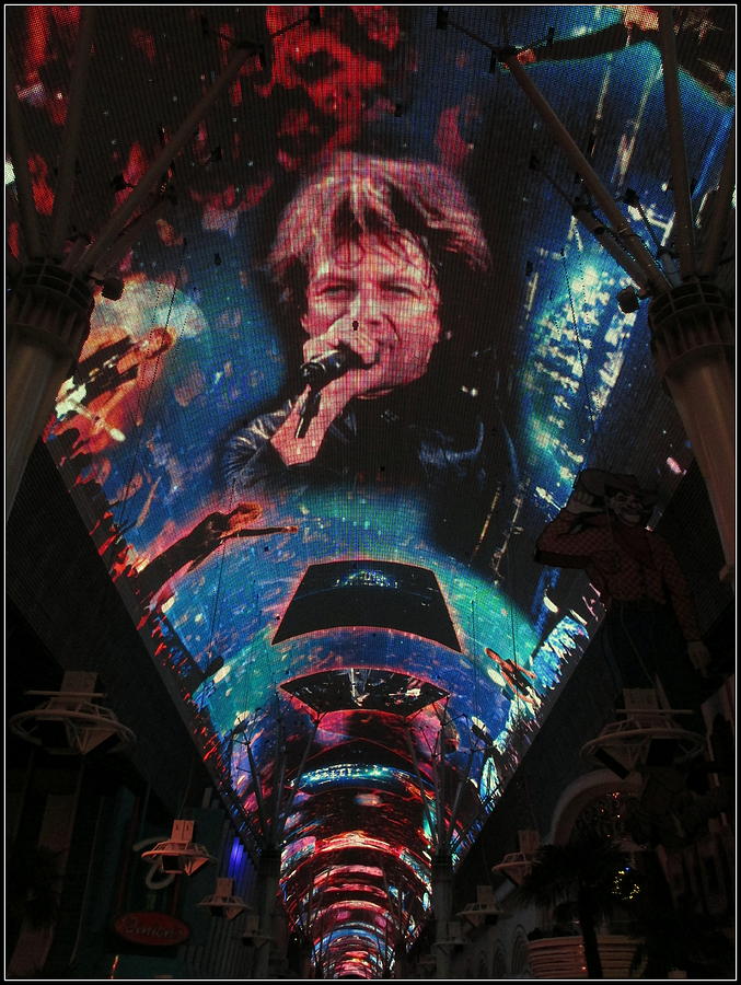 Jon Bon Jovi Photograph - Fremont Street Experience by Kay Novy
