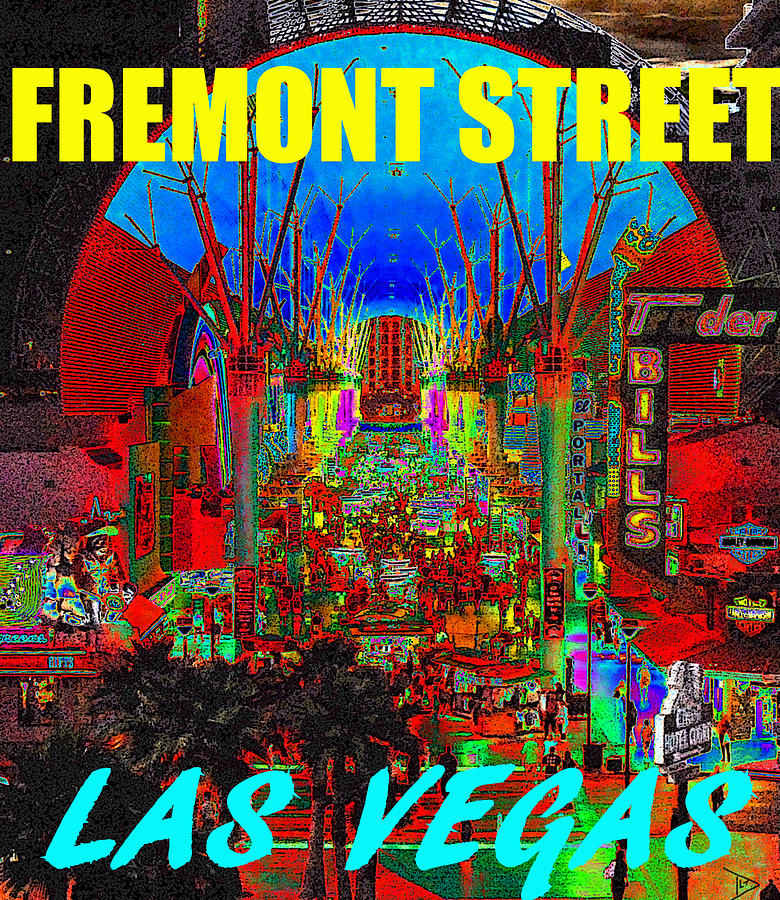 Fremont Street poster work C Painting by David Lee Thompson