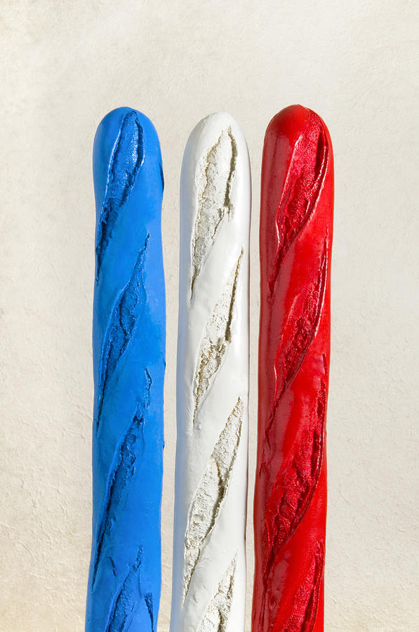 French baguette in the form of a flag Photograph by Nico Tondini