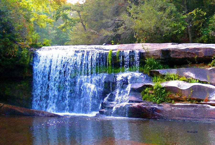 French Broad River Waterfall Filtered Photograph by Duane McCullough