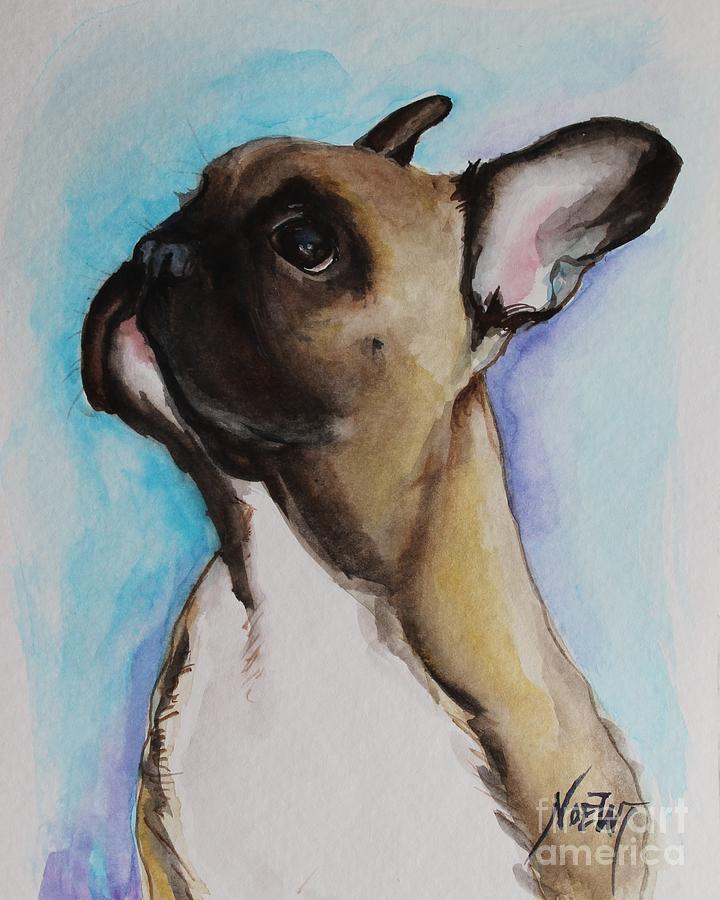 French Bull Dog Puppy  Painting by Jindra Noewi