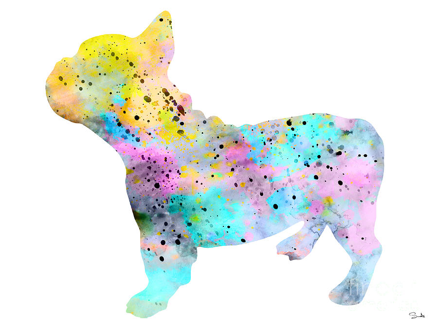 Dog Watercolor Painting - French Bulldog 4 by Watercolor Girl