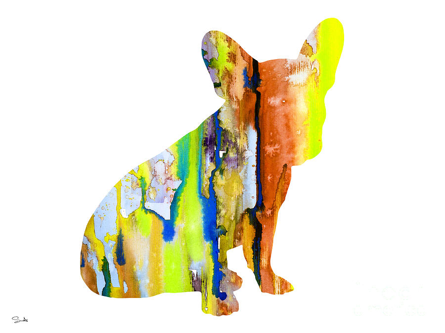 Dog Watercolor Painting - French Bulldog 8 by Watercolor Girl