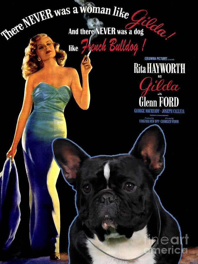 French Bulldog Art - Gilda Movie Poster Painting by Sandra Sij
