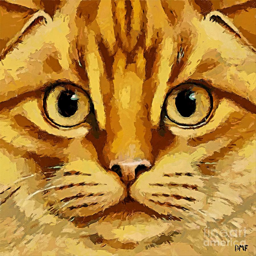French Cat Painting by Dragica  Micki Fortuna
