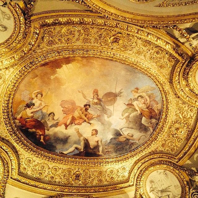 French Ceiling Painting In The Louvre Photograph by Brittany  Amos 