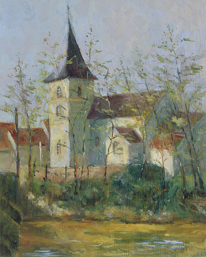 French Church Oil On Canvas Photograph by Karen Armitage - Fine Art America