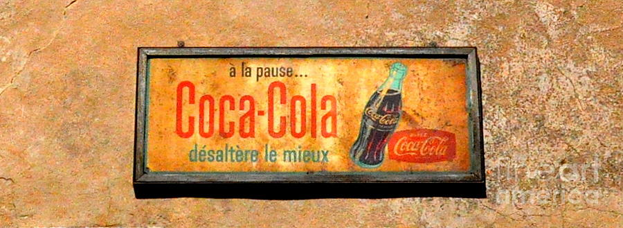 French Coca-Cola Sign in Roquebrune Cap Martins  Photograph by Tatyana Searcy