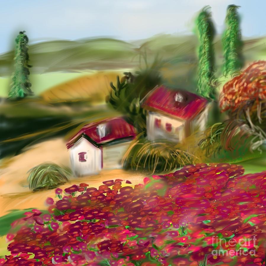 French country squared Digital Art by Christine Fournier