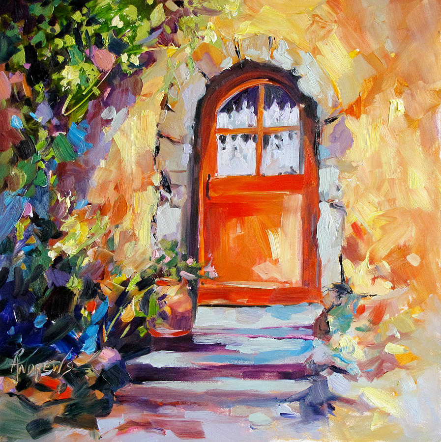 French Door Painting by Rae Andrews